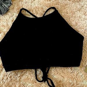 NWT J. Crew x New Balance High Neck Tie Back Sport Bra/ Crop Tank